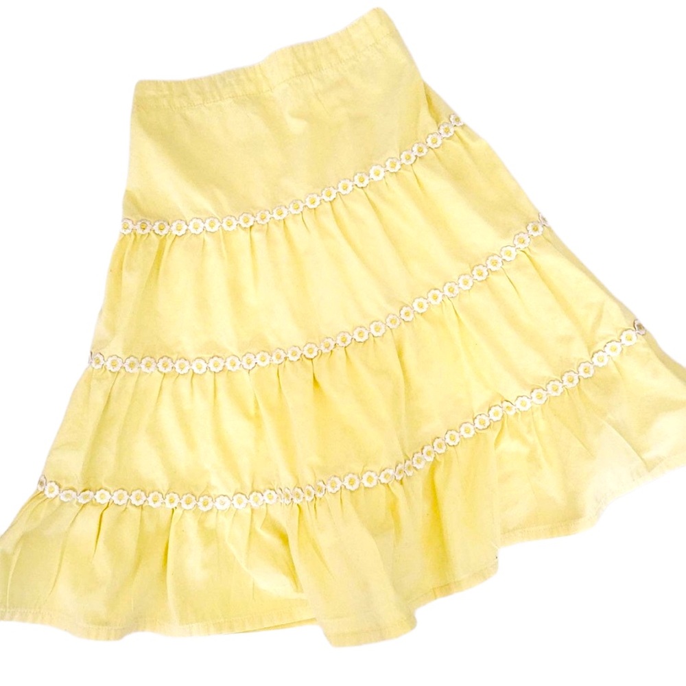 Gymboree skirt sz 7 yellow with flowers